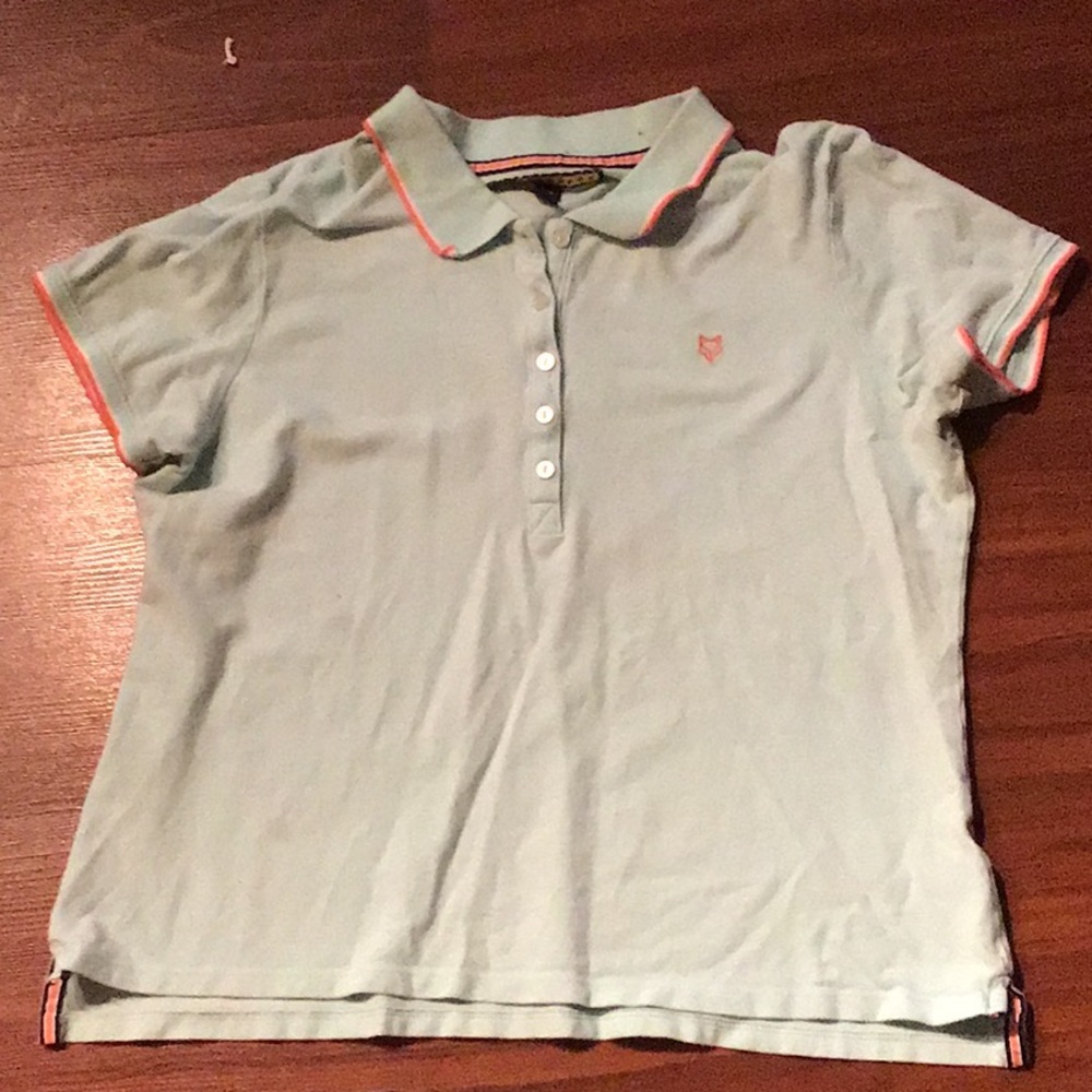 A light blue shirt